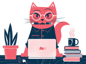 Cat with Glasses Design by James Olstein